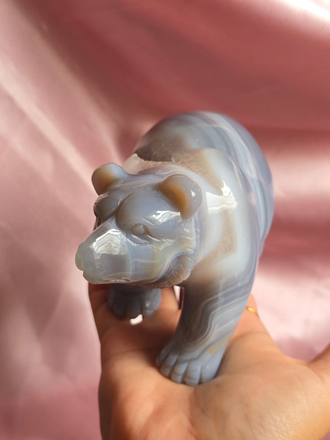 Druzy Banded Agate Bear A