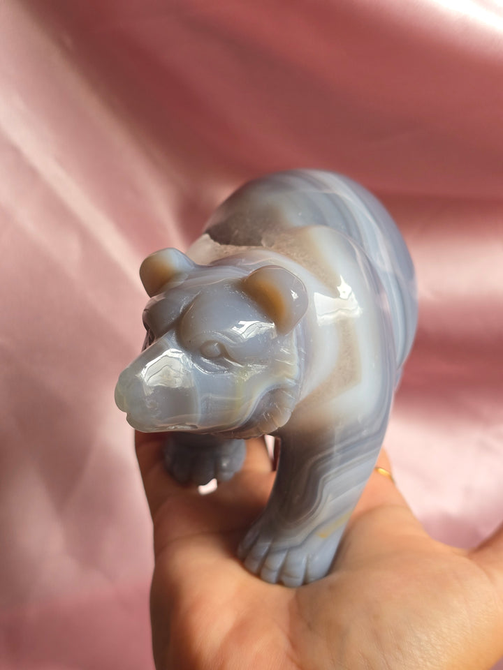 Druzy Banded Agate Bear A