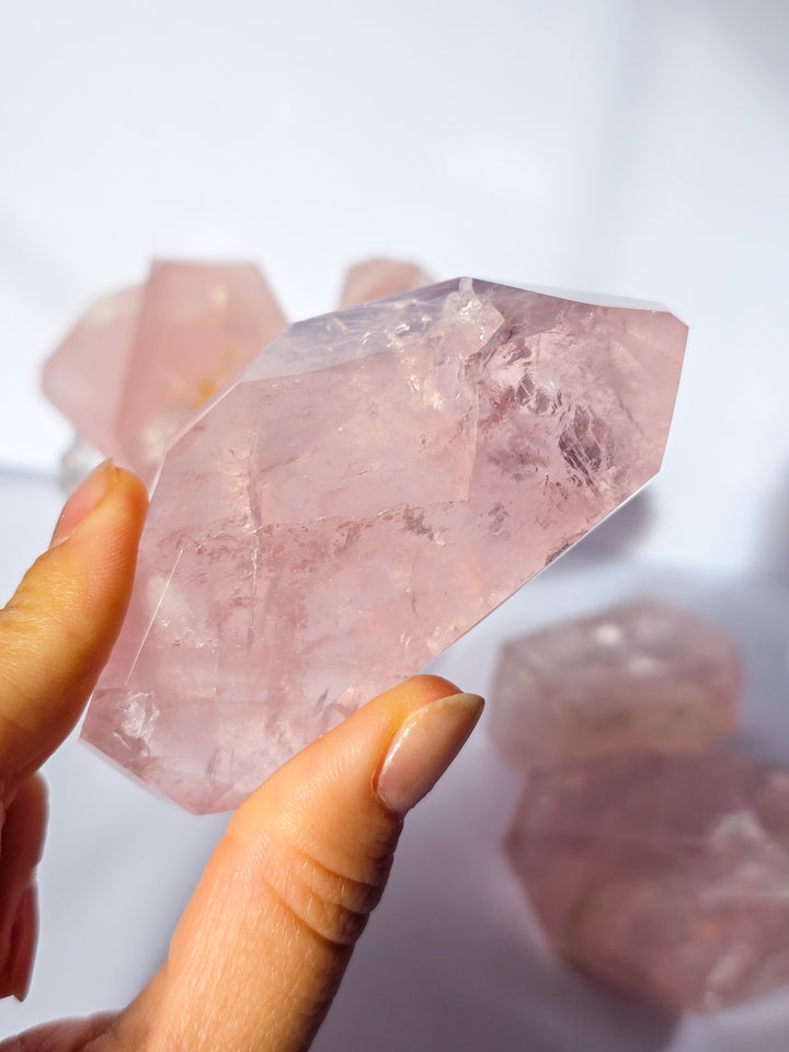 Gemmy Rose Quartz Gushers from Bahia Brazil