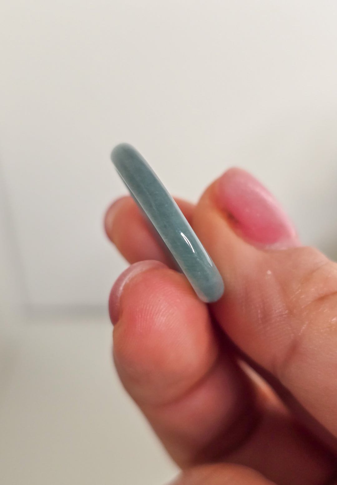 Lucky Jade Rounded Ring "Thin Band"