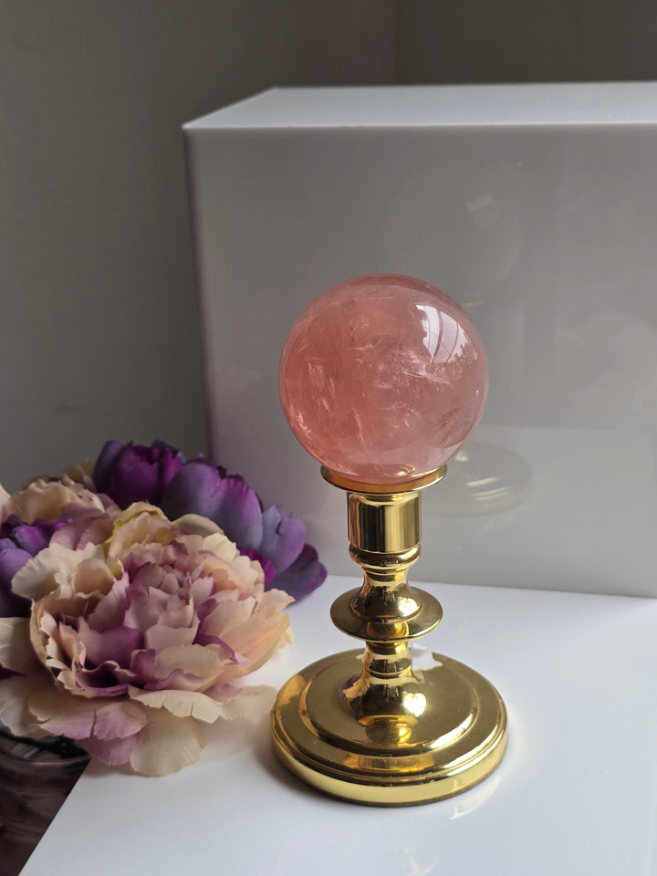 HQ Brazillian Rose Quartz Sphere "C"