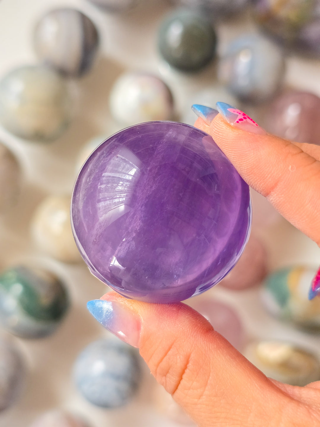 Violet Purple Fluorite Sphere