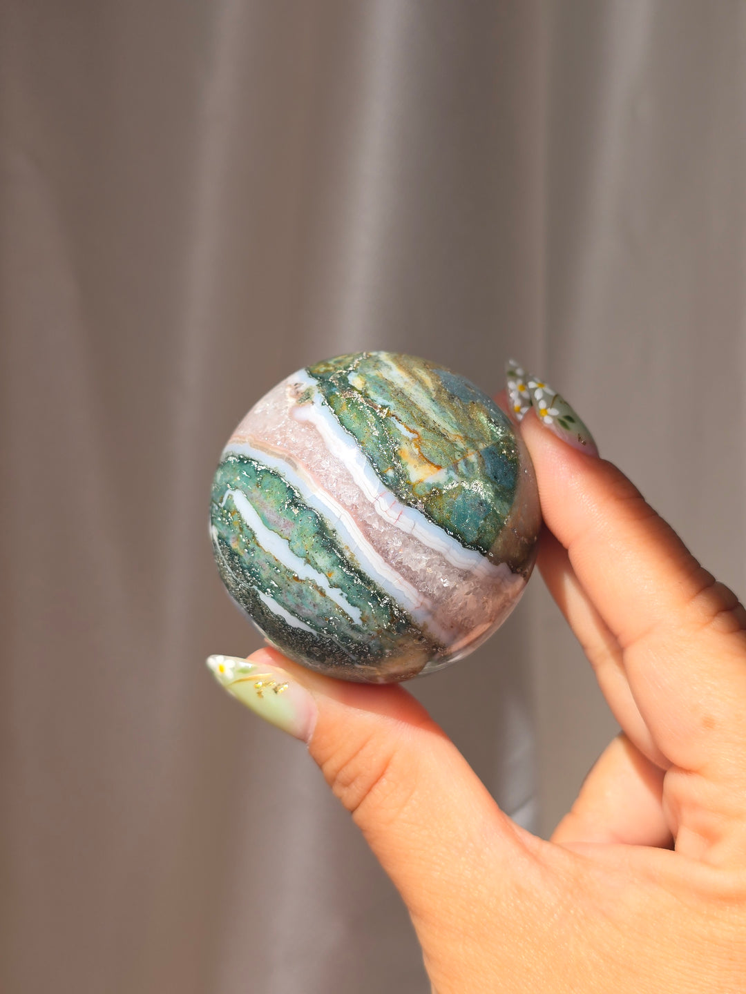 Moss Agate 🍂 Sphere c