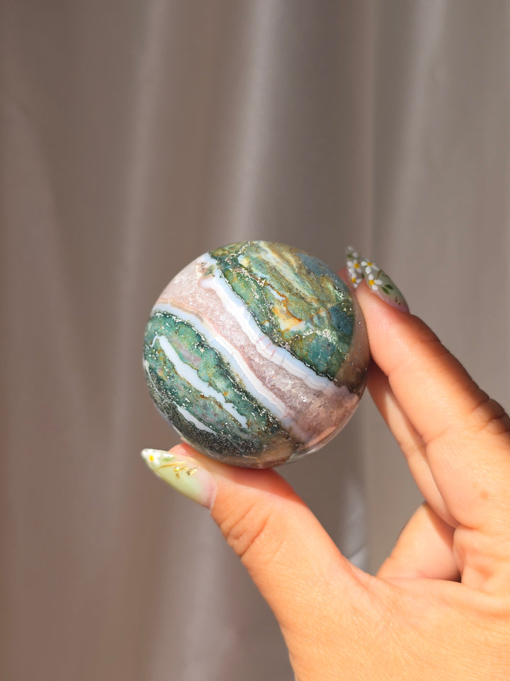 Moss Agate 🍂 Sphere c