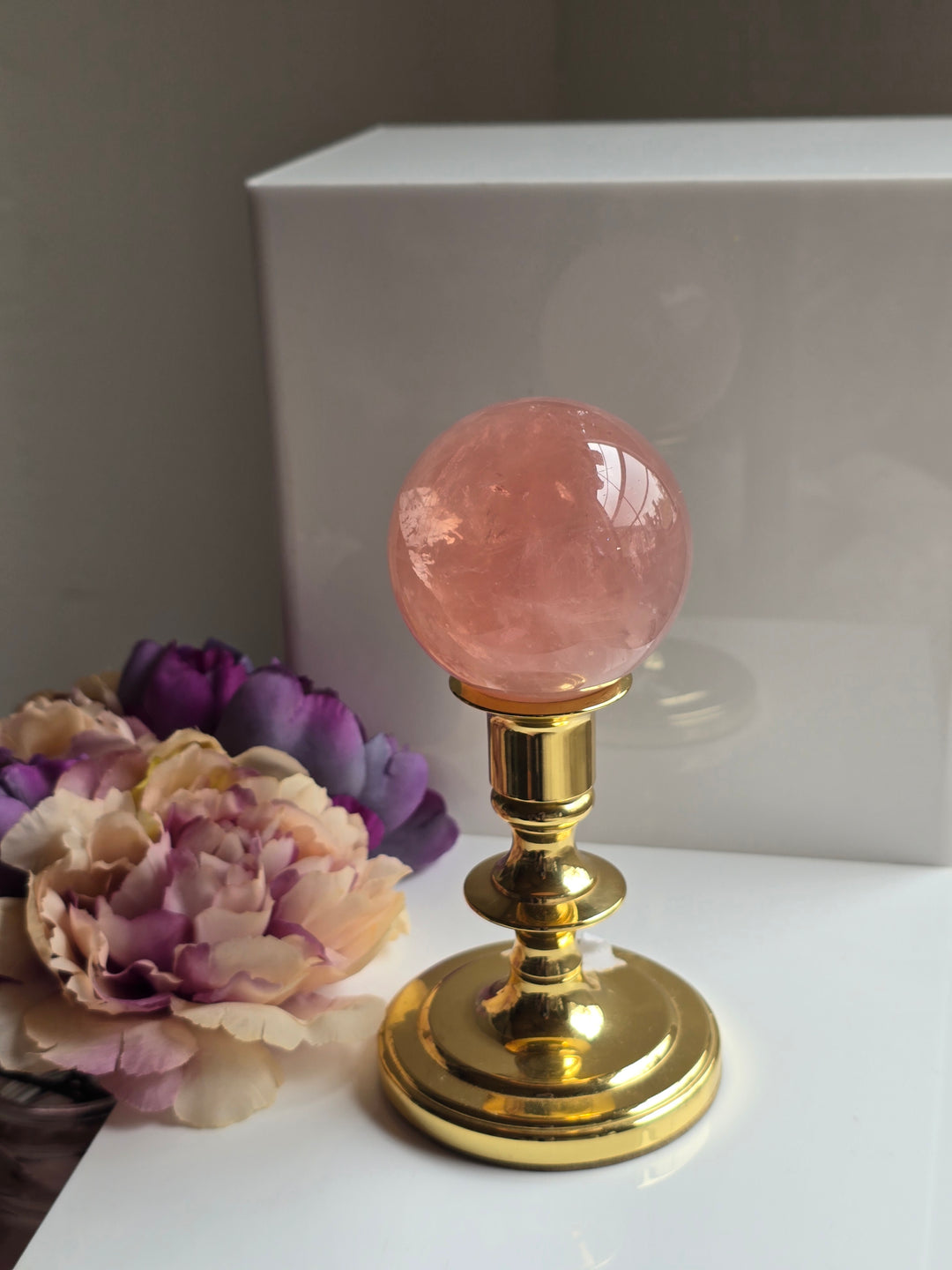 HQ Brazillian Rose Quartz Sphere "C"