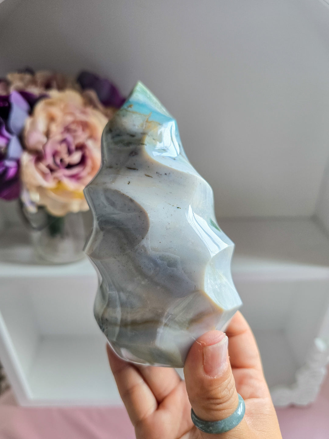 Pastel Sea Jasper Flame