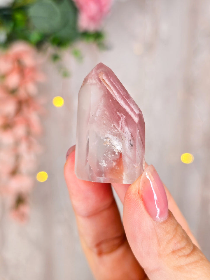 Pink Lemurian Quartz Towers