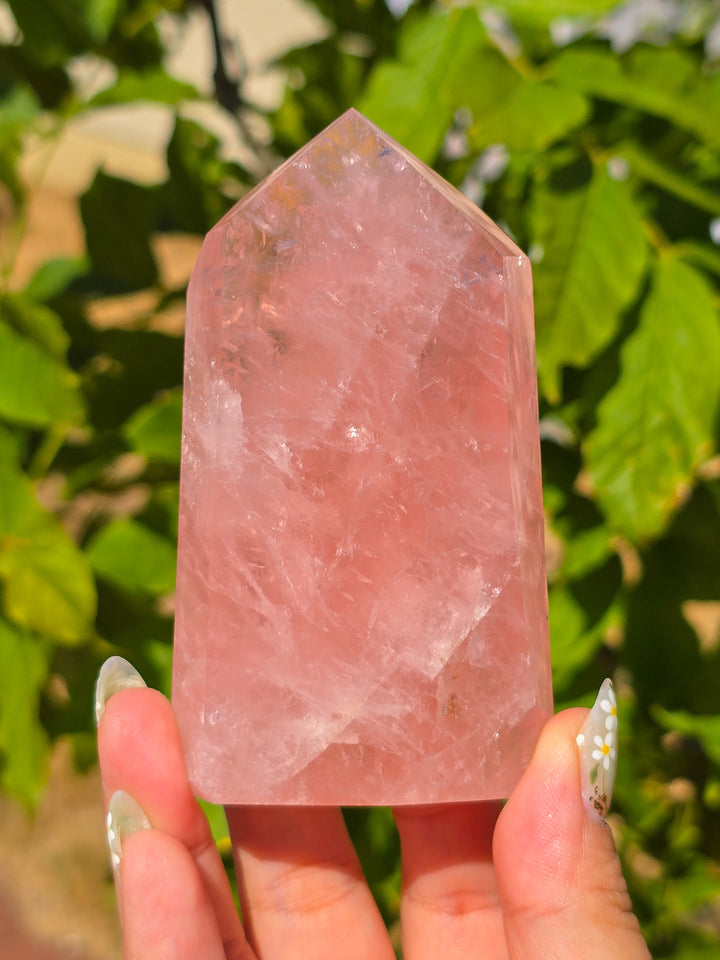 HQ Brazillian Rose Quartz Tower T8