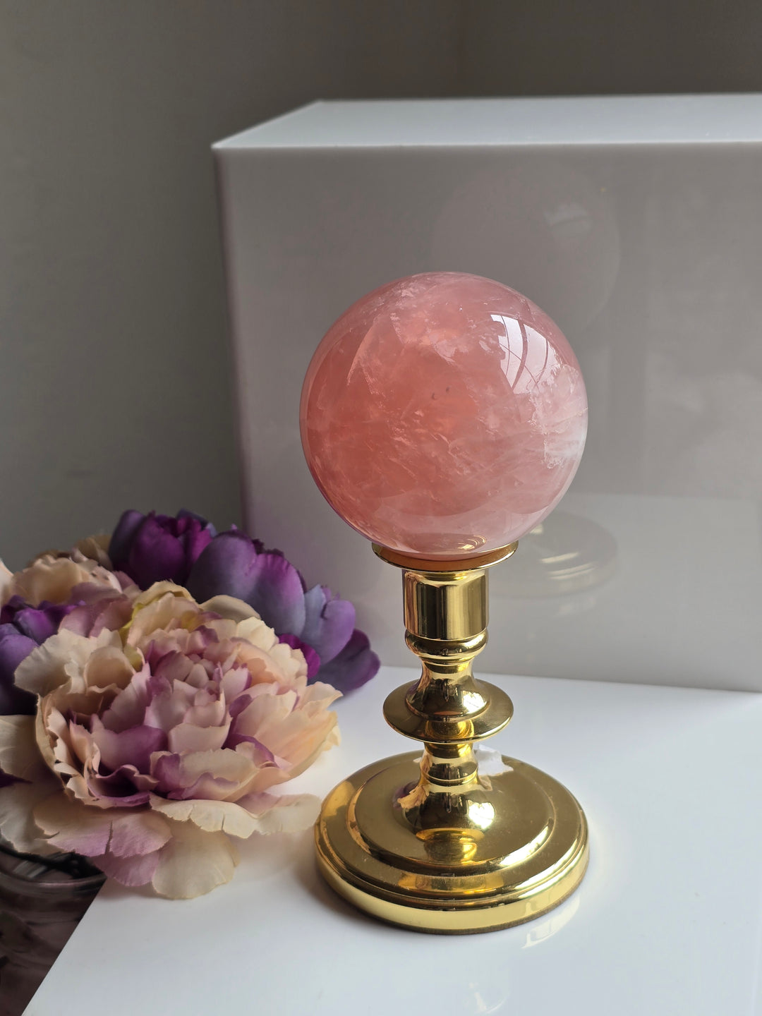 HQ Brazillian Rose Quartz Sphere "B"