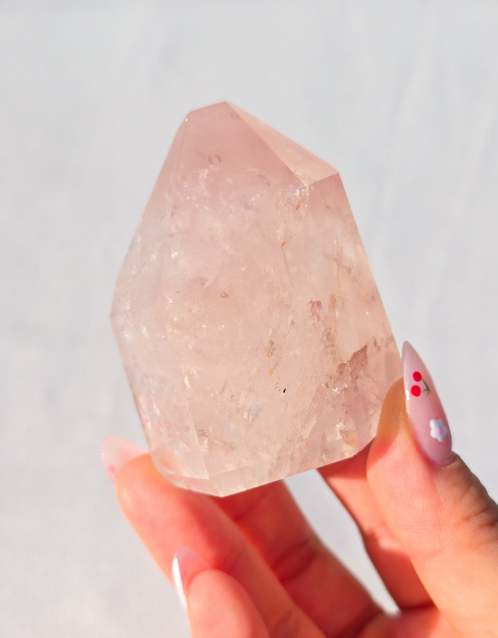 Pink Lithium Quartz Tower D