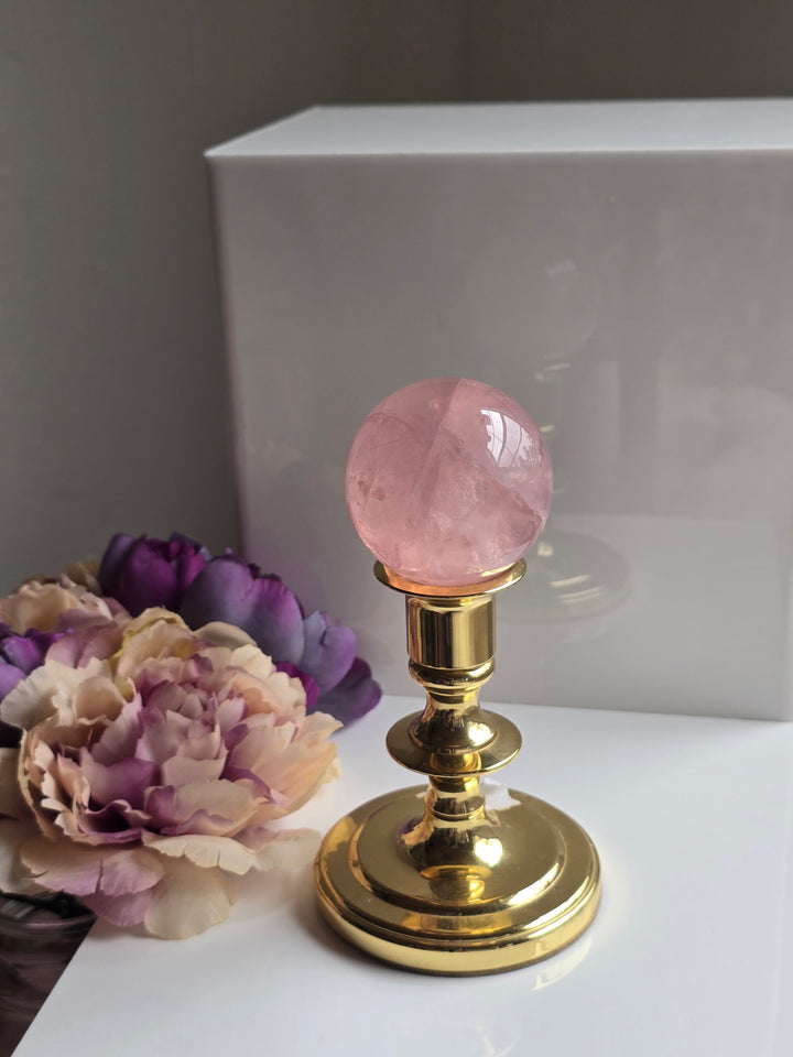 HQ Brazillian Rose Quartz Sphere "F"