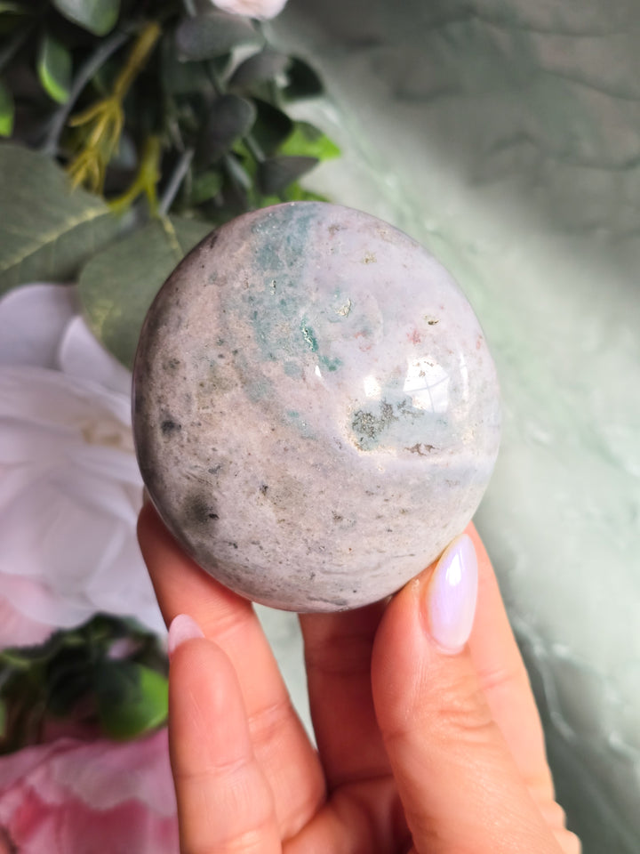 You Pick, Muted Pastel Sea Jasper Palm Stone