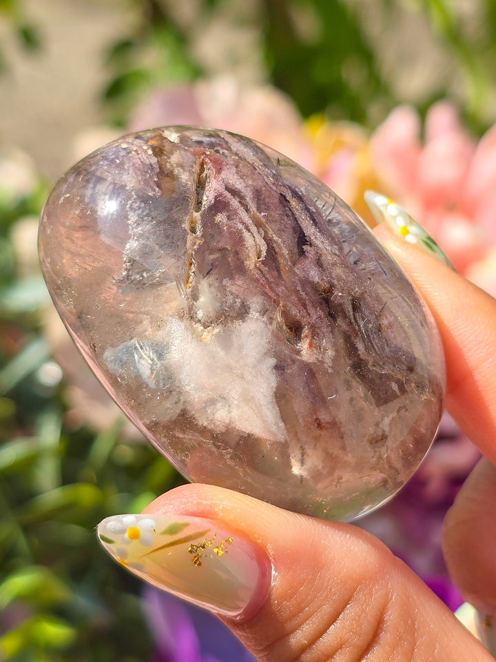 Garden Quartz Lens with Rutile B