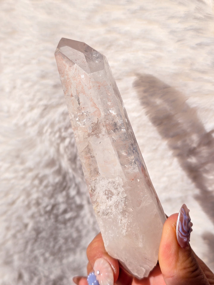Pink Lemurian Quartz Point