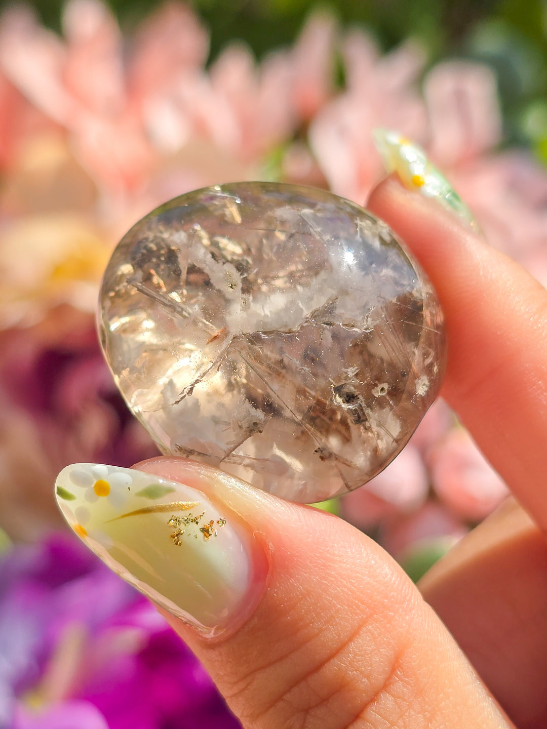 Garden Quartz Lens With Rutile K