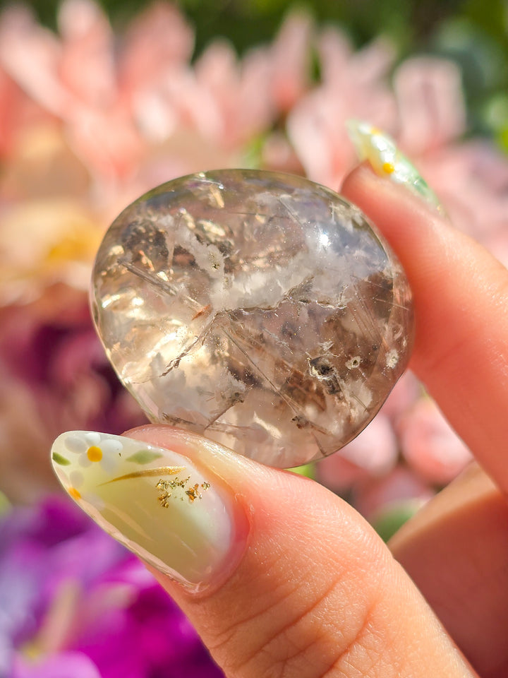 Garden Quartz Lens With Rutile K