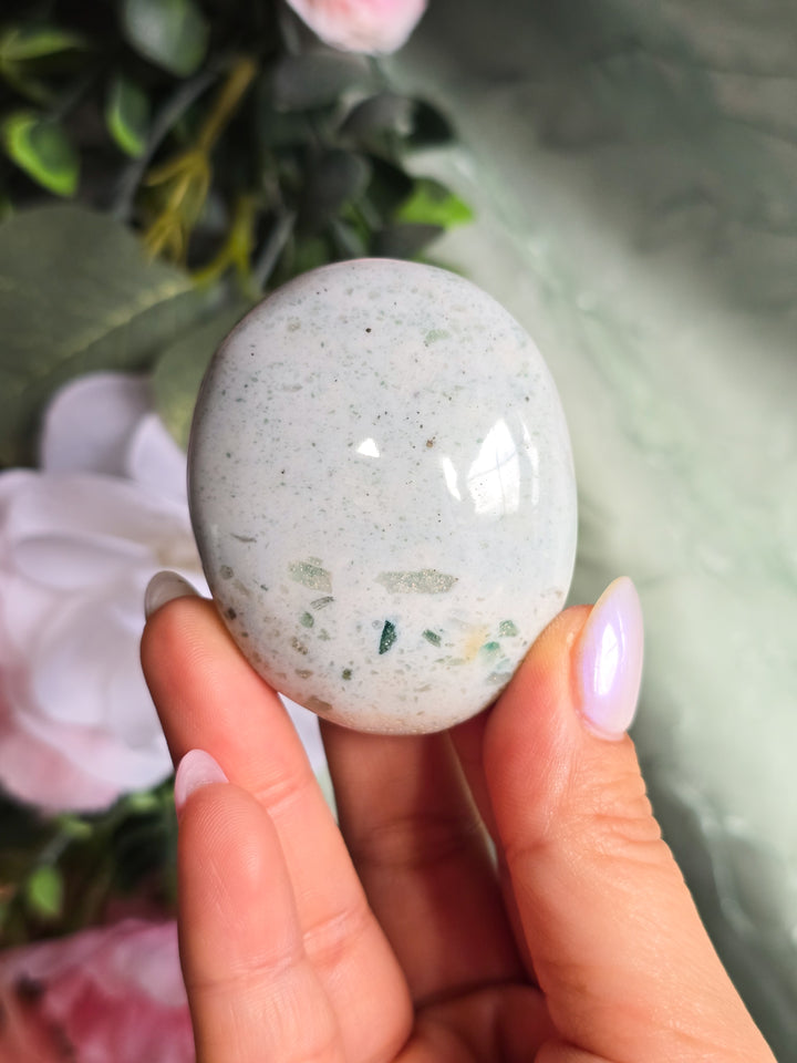You Pick, Muted Pastel Sea Jasper Palm Stone