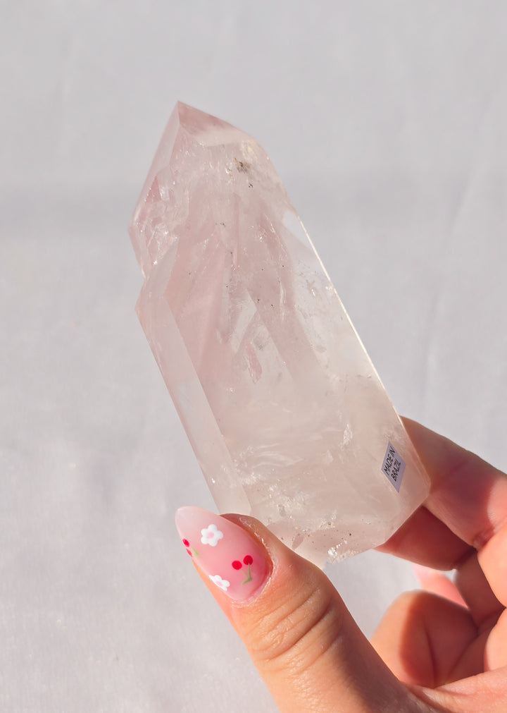 Pink Lithium Quartz Tower A