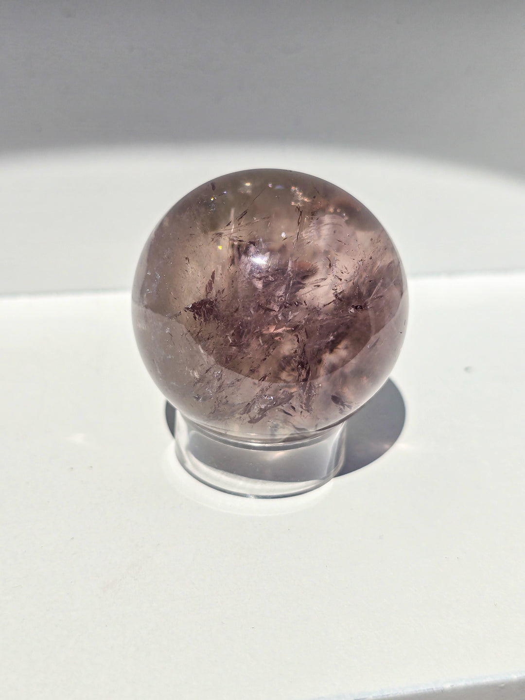 Bi-colored Brazillian Amethyst Sphere b