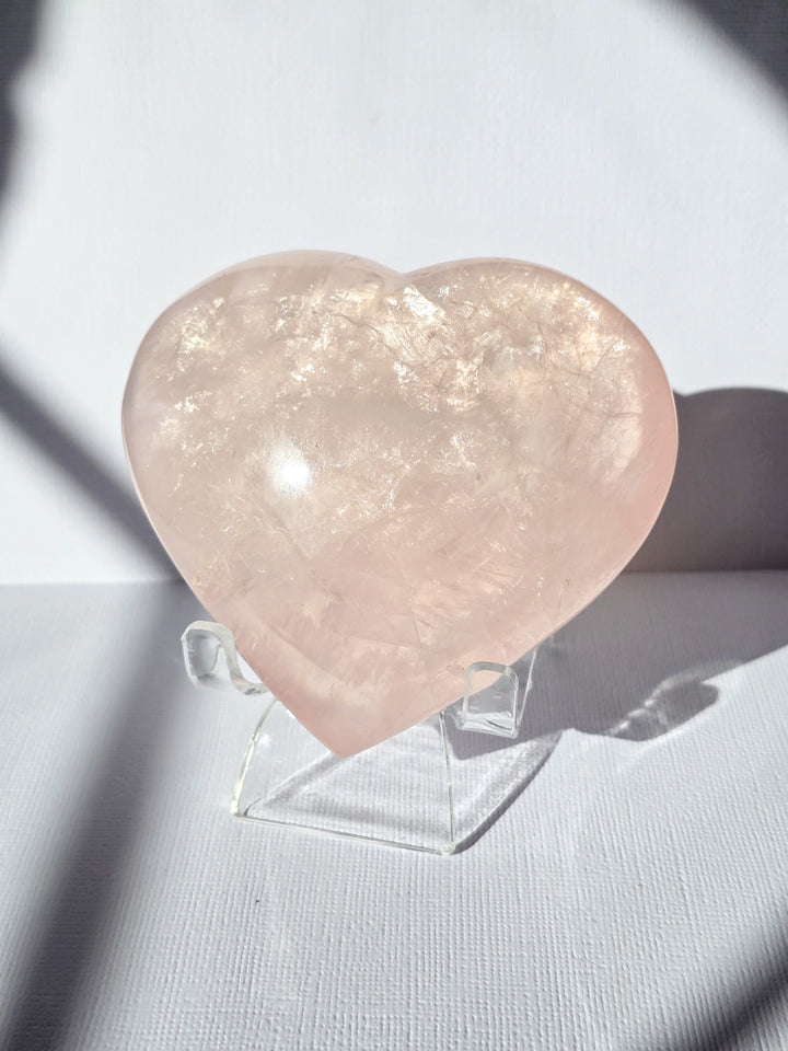 Rose Quartz Puffy Heart A