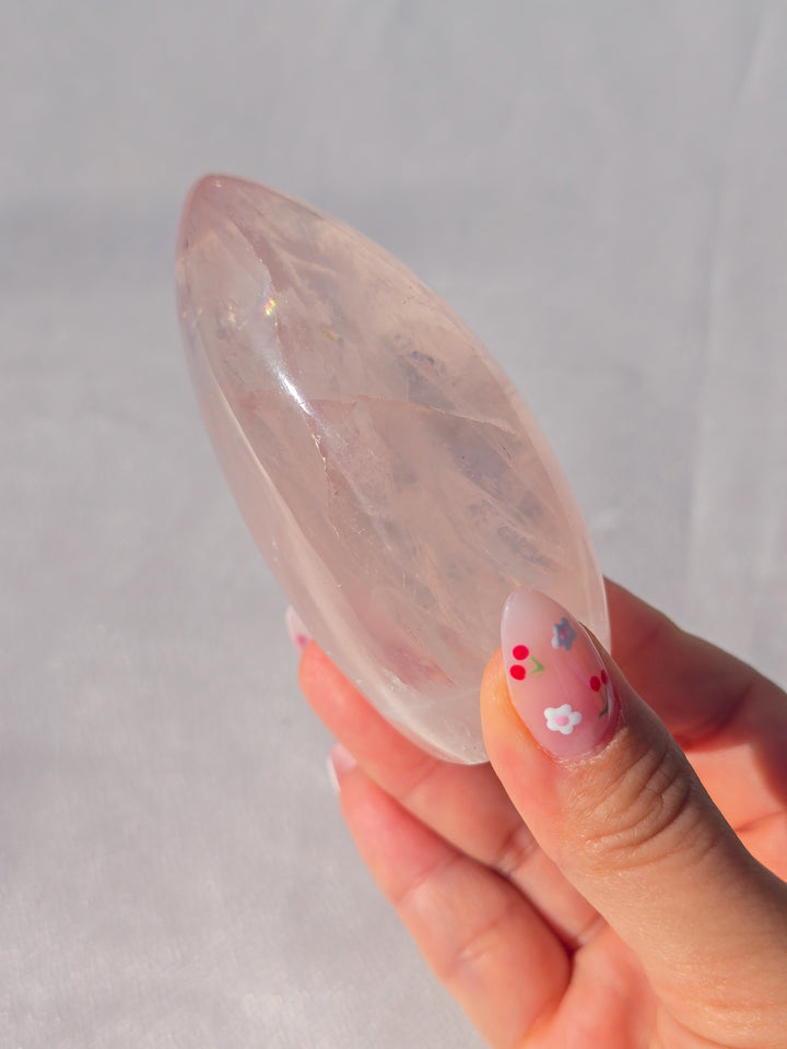 Girasol Rose Quartz Freeform E