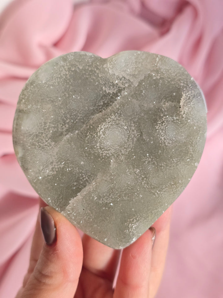 Frozen Lake Green Rainbow Amethyst Heart ab