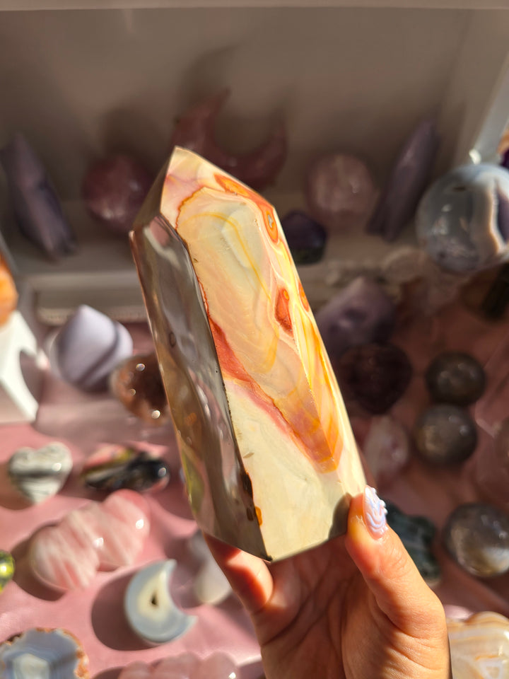 Pink Desert Polychrome Jasper Tower