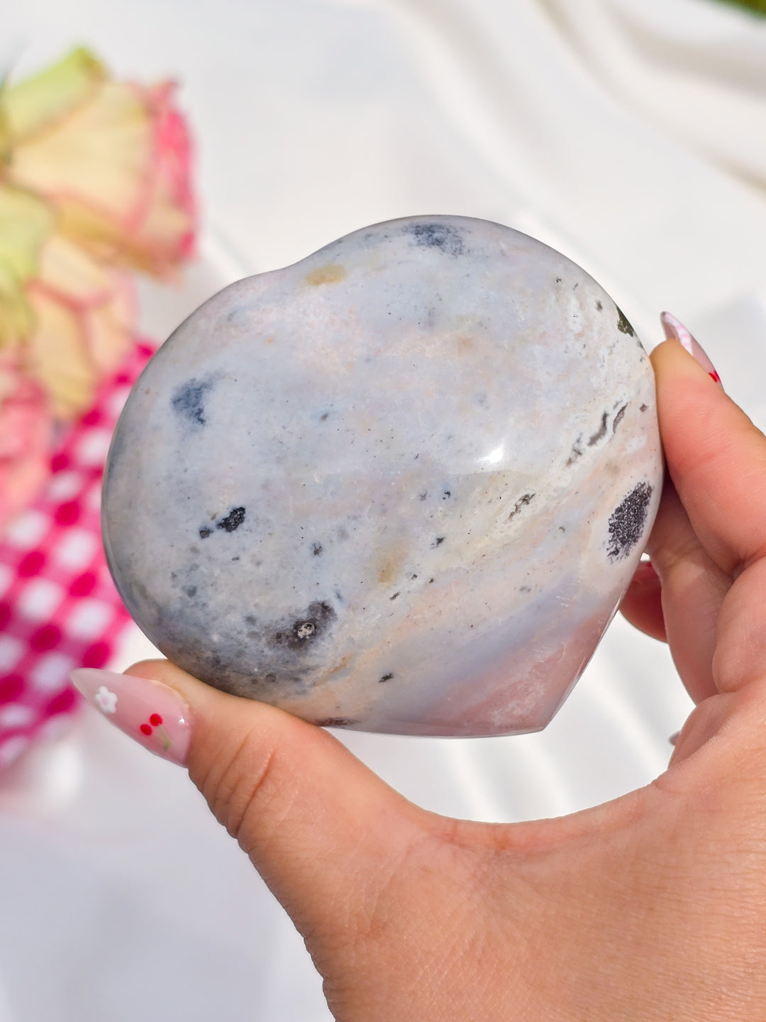 Sea Jasper Puffy Heart B