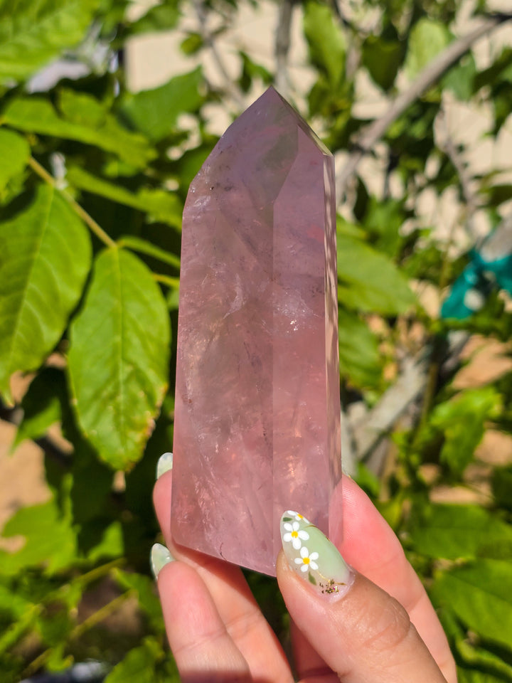 HQ Brazillian Rose Quartz Tower T6