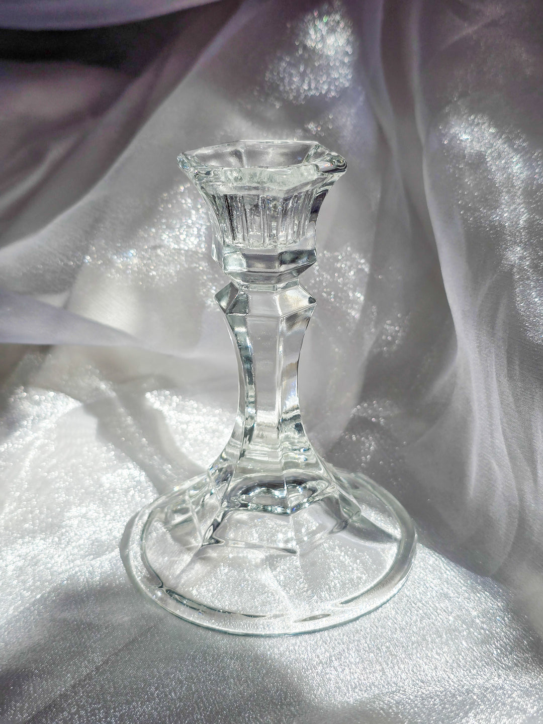 Glass Candle/Sphere Holder