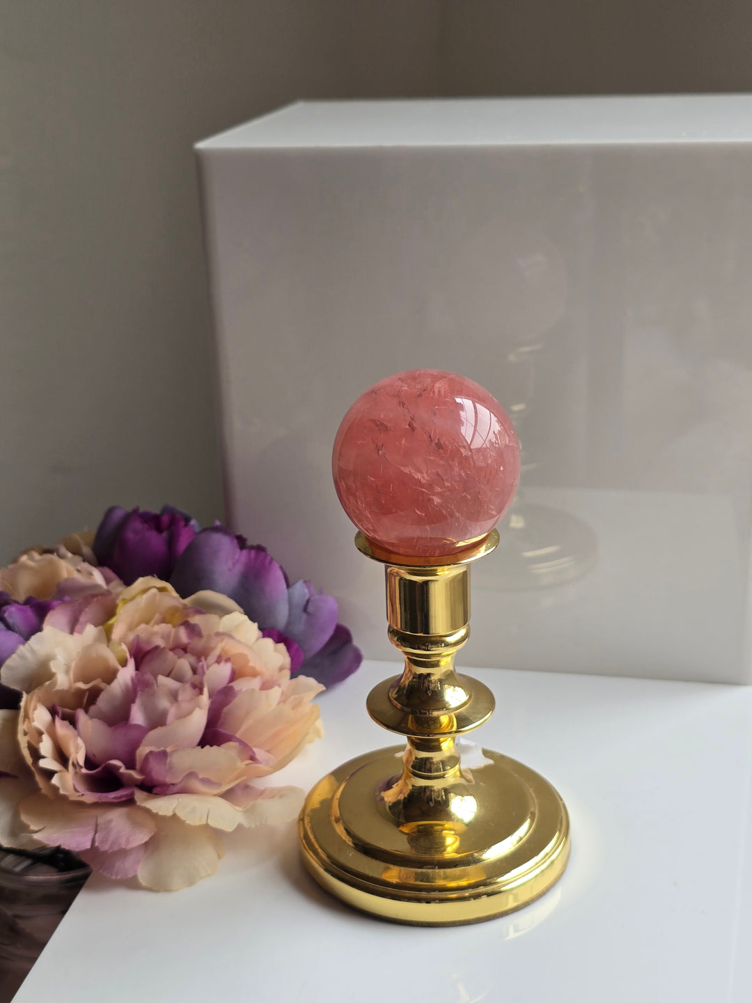 HQ Brazillian Rose Quartz Sphere "H"