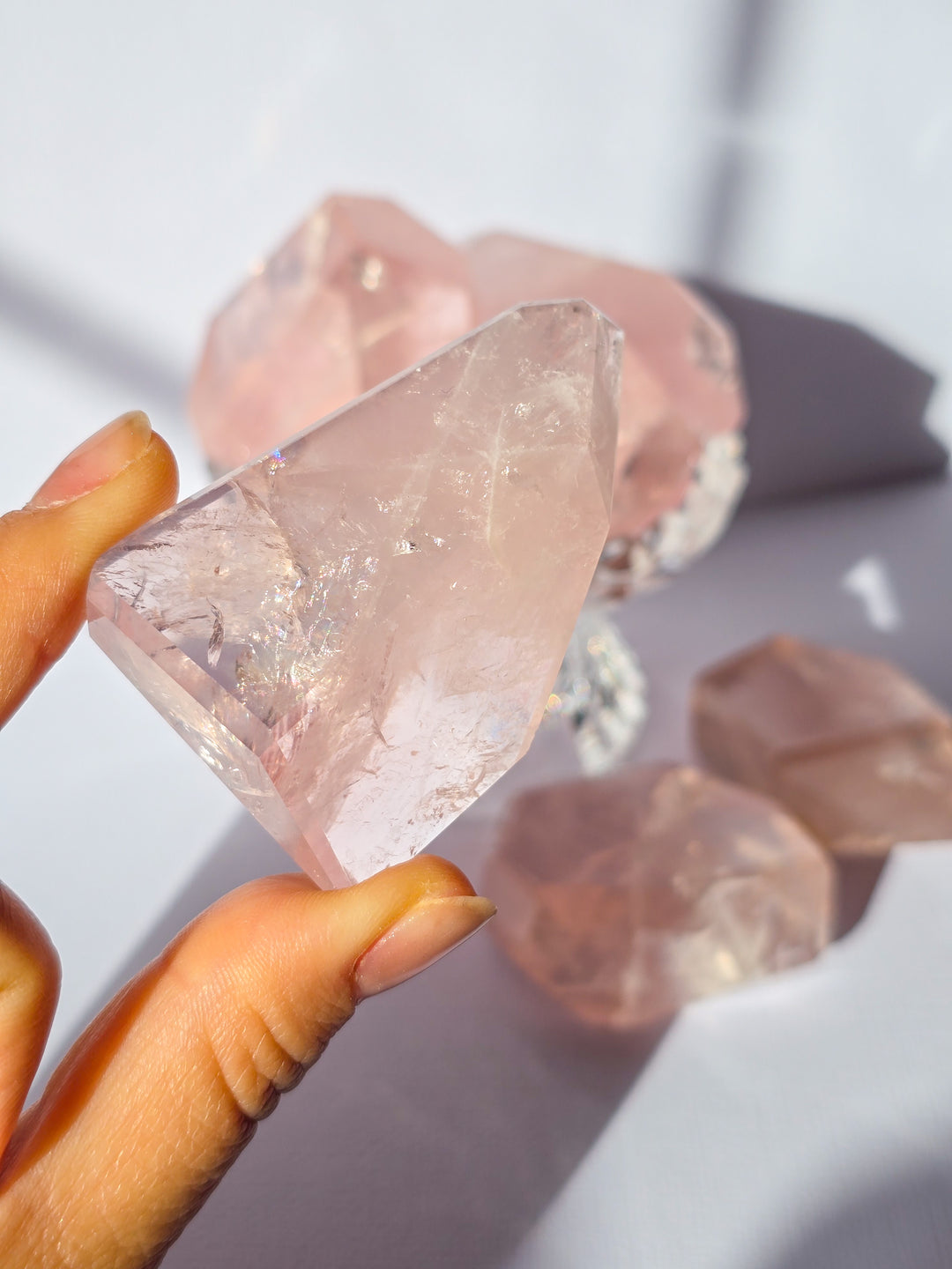 Gemmy Rose Quartz Gushers from Bahia Brazil