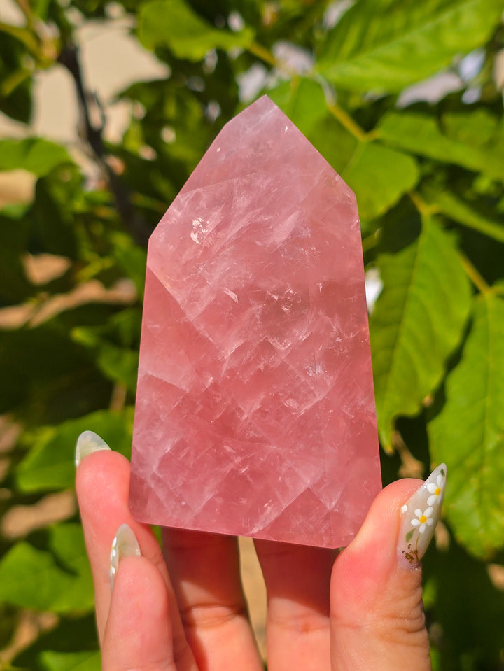 HQ Brazillian Rose Quartz Tower T10