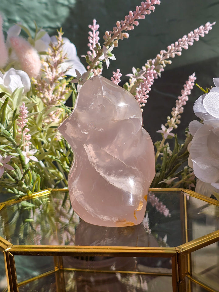 Girasol Rose Quartz Flame