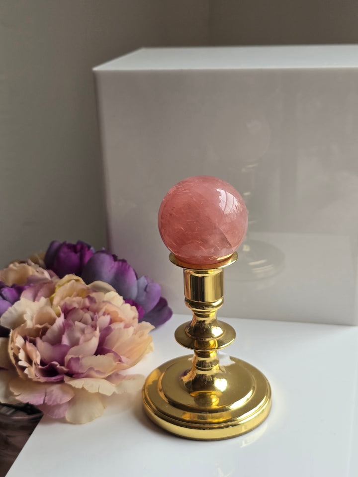 HQ Brazillian Rose Quartz Sphere "H"