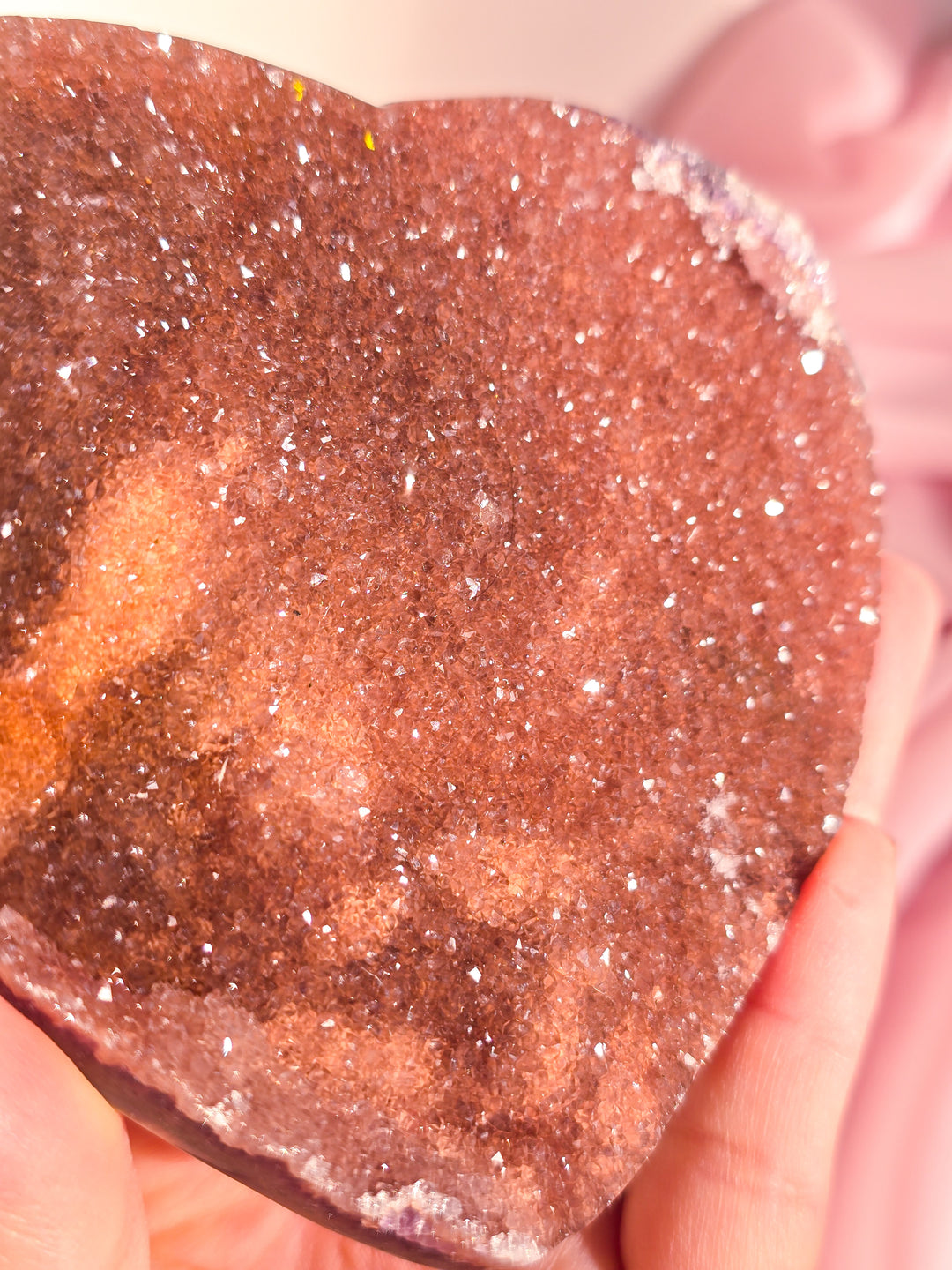 Sugary Purple/pink Rainbow Amethyst Heart a