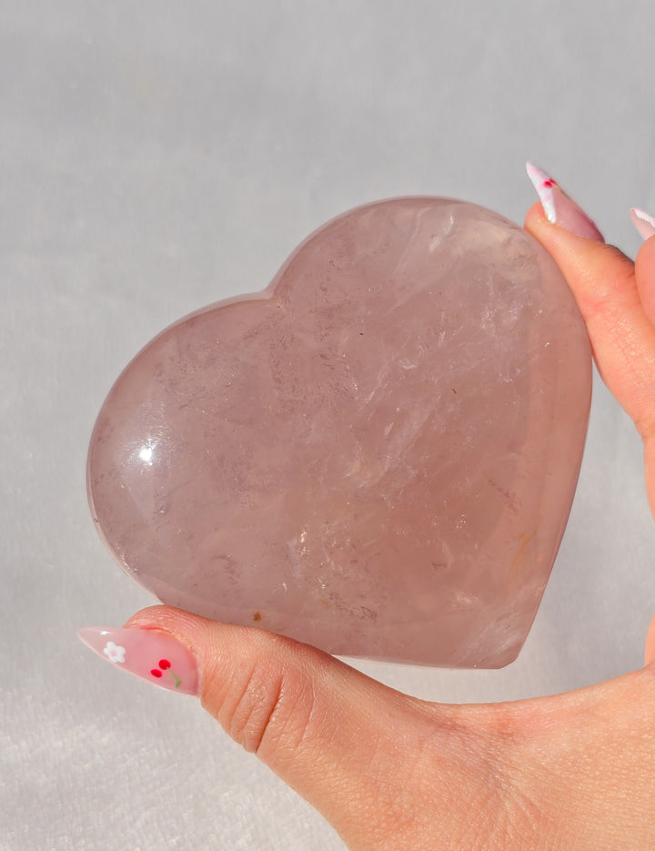 Rose Quartz Puffy Heart C