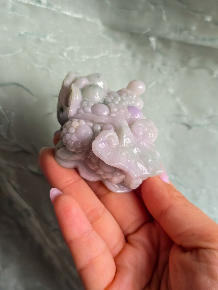 Lavender Jade Lucky Toad B