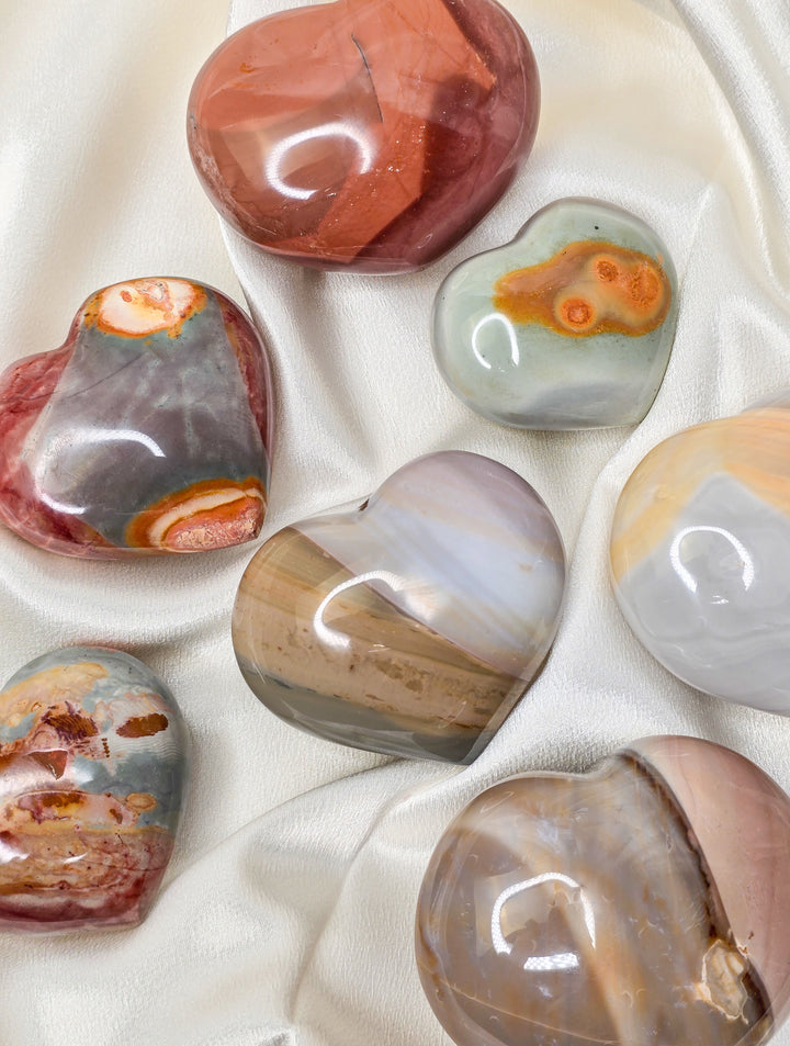 Rainbow Polychrome Puffy Hearts