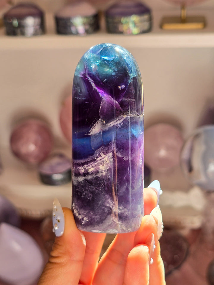 Moody Rainbow Fluorite Freeform