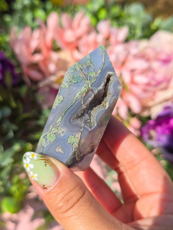 Moss Agate Chunky Tower D1