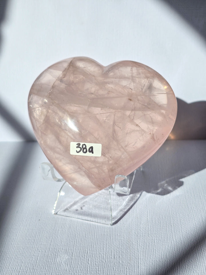 Rose Quartz Puffy Heart A