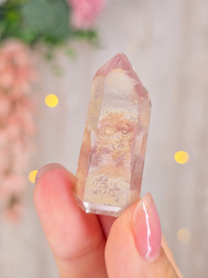 Pink Lemurian Quartz Towers