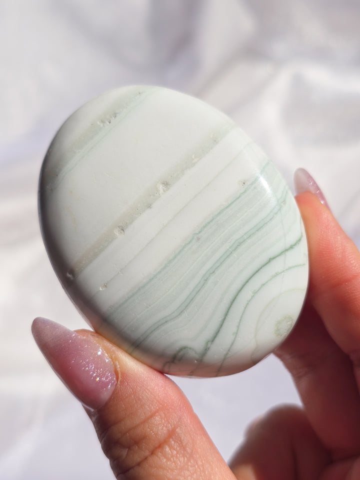 Mint and Cream Green Onyx from India