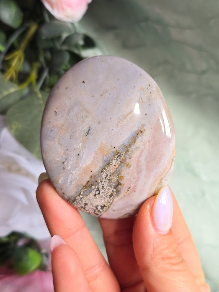 You Pick, Muted Pastel Sea Jasper Palm Stone