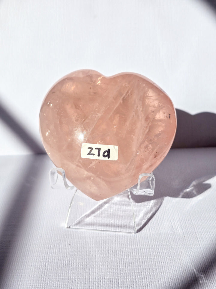 Rose Quartz Puffy Heart A