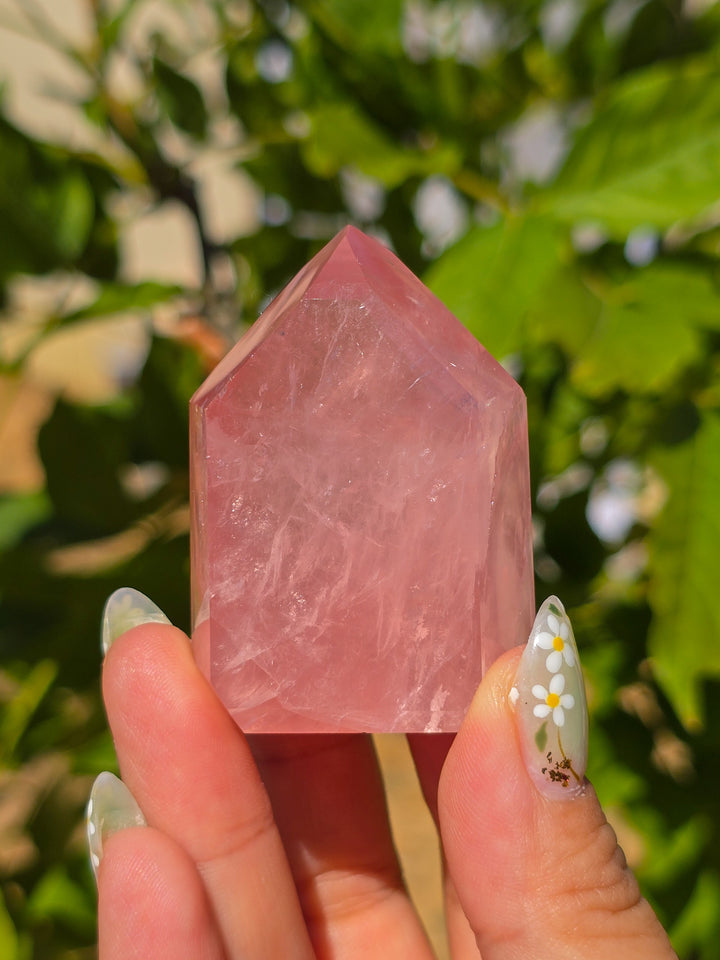 HQ Brazillian Rose Quartz Tower T16