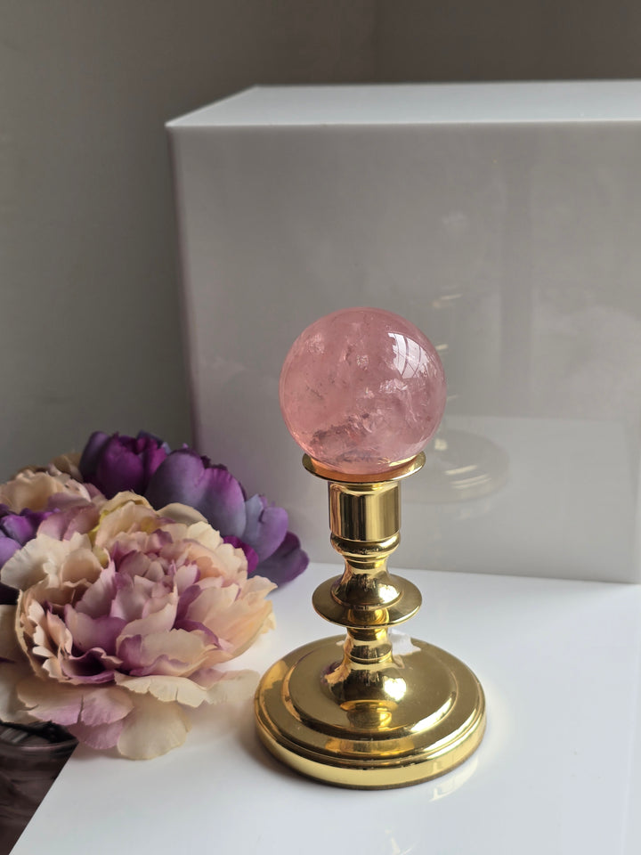 HQ Brazillian Rose Quartz Sphere "G"