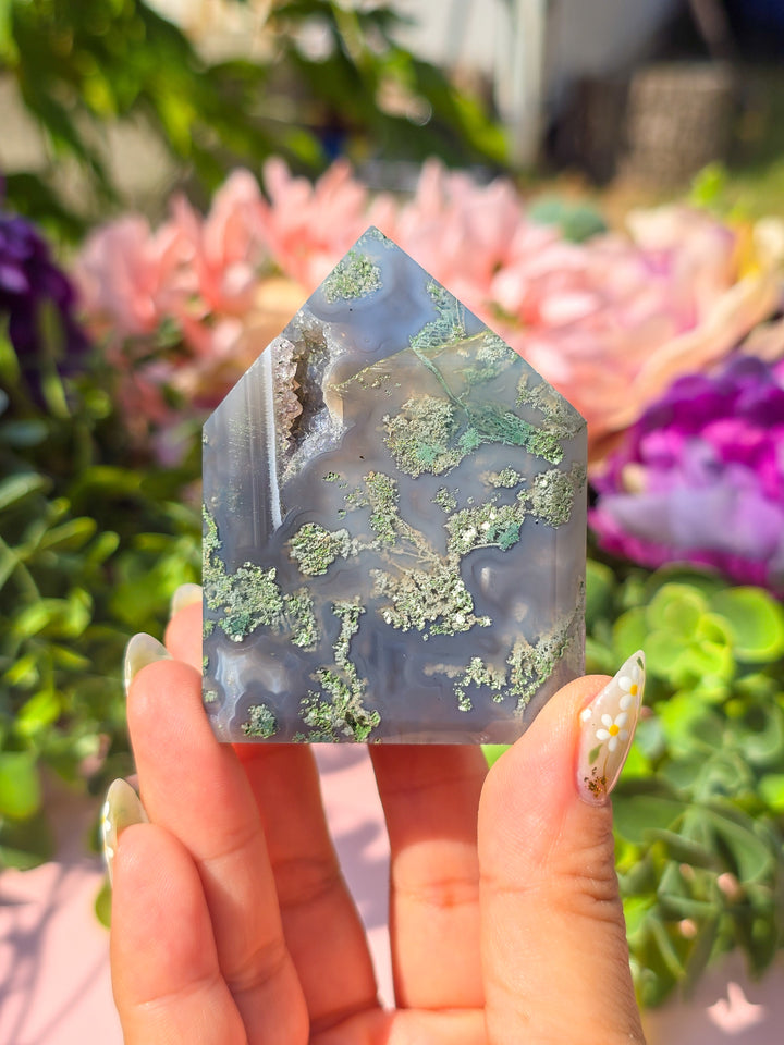 Moss Agate Chunky Tower D1