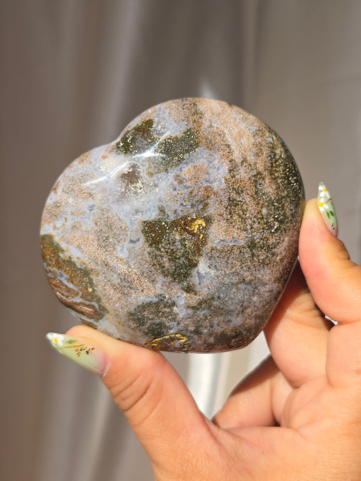 Sea Jasper Puffy Heart d4